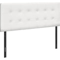 Full Upholstered Headboard - White/Black