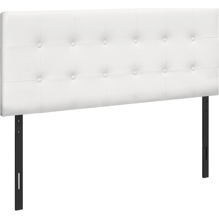 Full Upholstered Headboard - White/Black