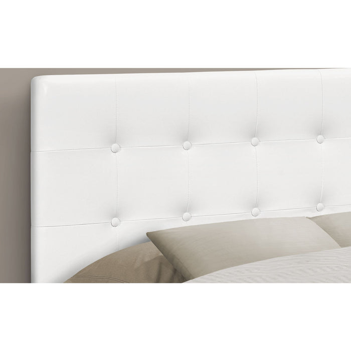 Full Upholstered Headboard - White/Black