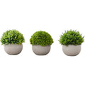 Grass - 5" Artificial Plant (Set of 3) in a 3" Grey Pot