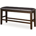 Haddigan Counter Height Bench - Dark Brown - (D596-09)