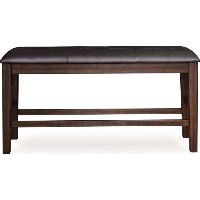 Haddigan Counter Height Bench - Dark Brown - (D596-09)