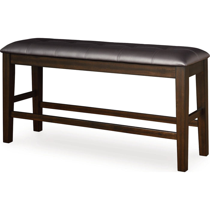 Haddigan Counter Height Bench - Dark Brown - (D596-09)