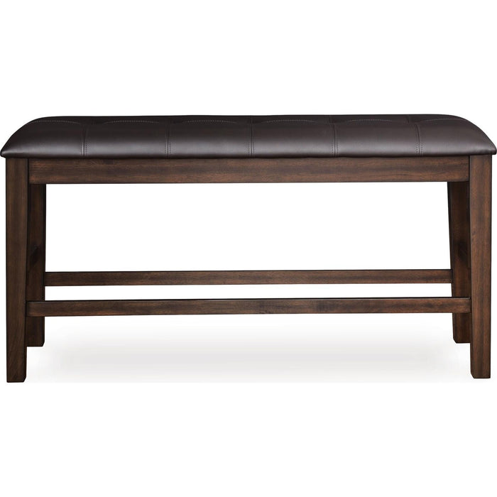 Haddigan Counter Height Bench - Dark Brown - (D596-09)
