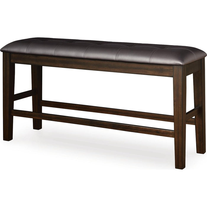 Haddigan Counter Height Bench - Dark Brown - (D596-09)