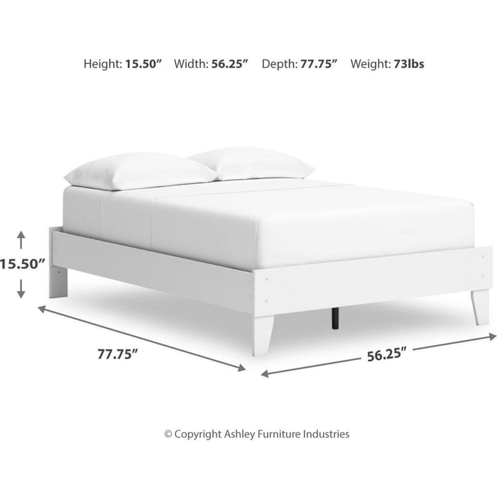 Hallityn Full Platform Bed - White