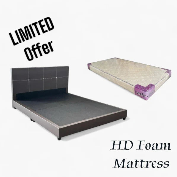 HD Foam Mattress + Bed Frame PACKAGE Lazzio