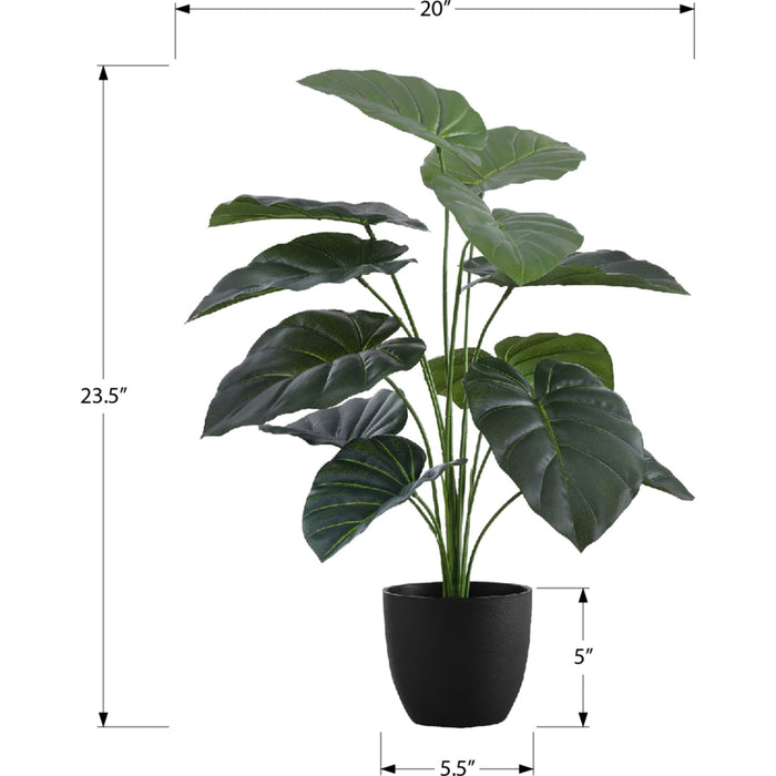 Indoor Alocasia - 24" Artificial Plant in a 5" Pot