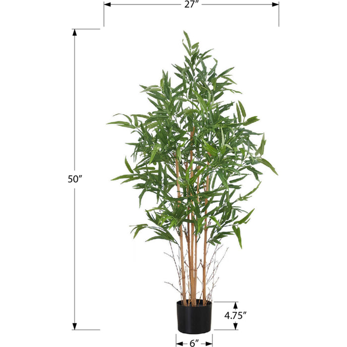 Indoor Bamboo Tree - 50" Artificial Plant in a 5" Pot