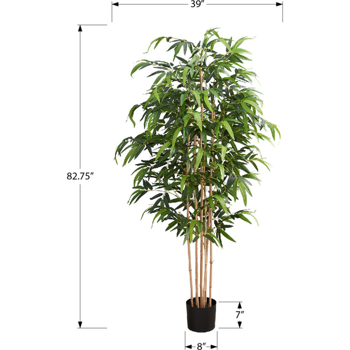 Indoor Bamboo Tree - 83" Artificial Plant in a 8" Pot