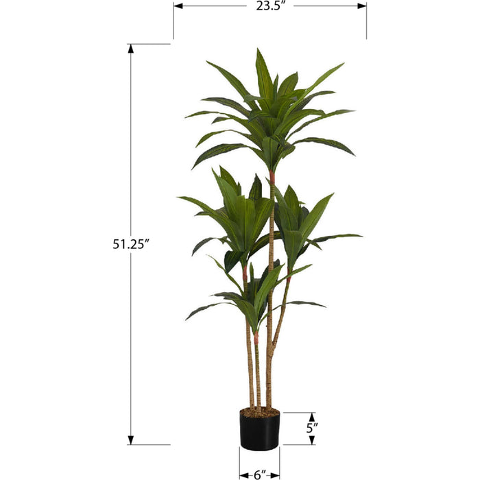 Indoor Dracaena - 51" Artificial Plant in a 5" Pot