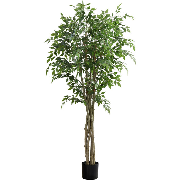 Indoor Ficus Tree - 79" Artificial Plant in a 8" Pot