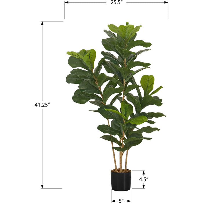 Indoor Fiddle Tree - 41" Artificial Plant in a 5" Pot