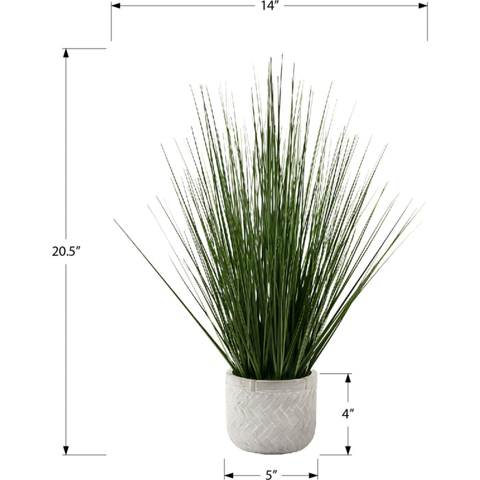 Indoor Grass - 21" Artificial Plant in a 4" Cement Pot