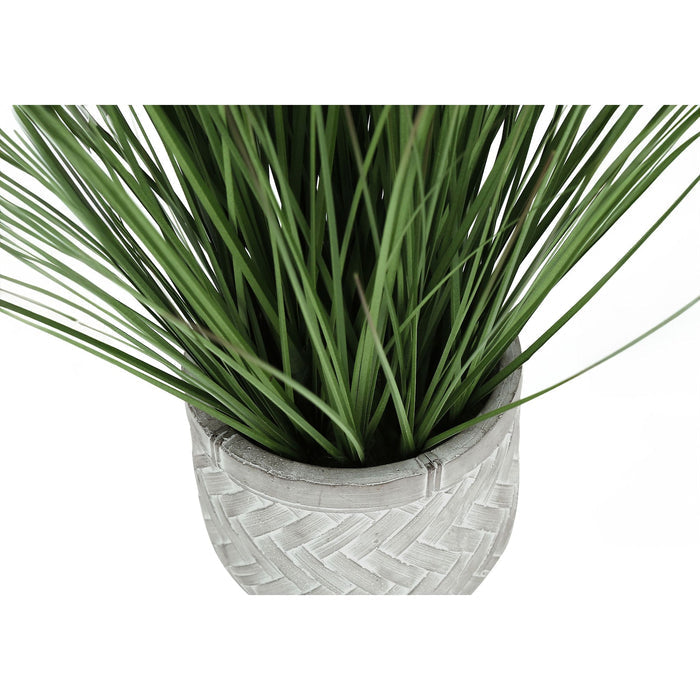 Indoor Grass - 21" Artificial Plant in a 4" Cement Pot