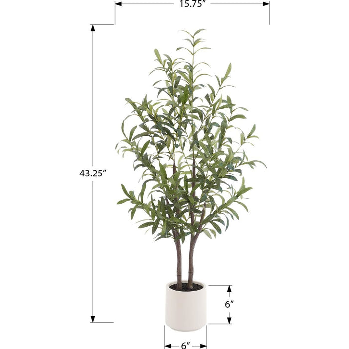 Indoor Olive Tree - 44" Artificial Plant in a 6" Pot
