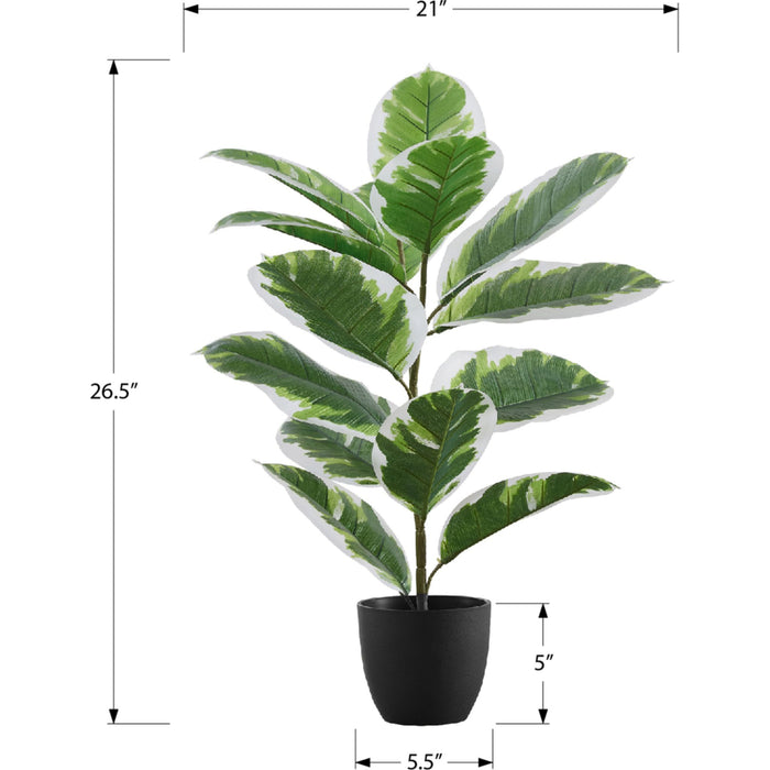 Indoor Rubber - 27" Artificial Plant in a 5" Pot