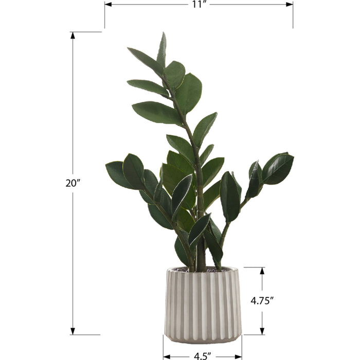Indoor Zz - 20" Artificial Plant in a 5" Cement Pot