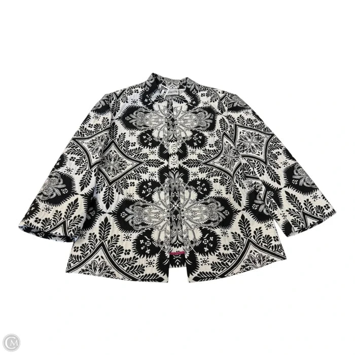 Jacket Other By Chicos In Black & White, Size: M