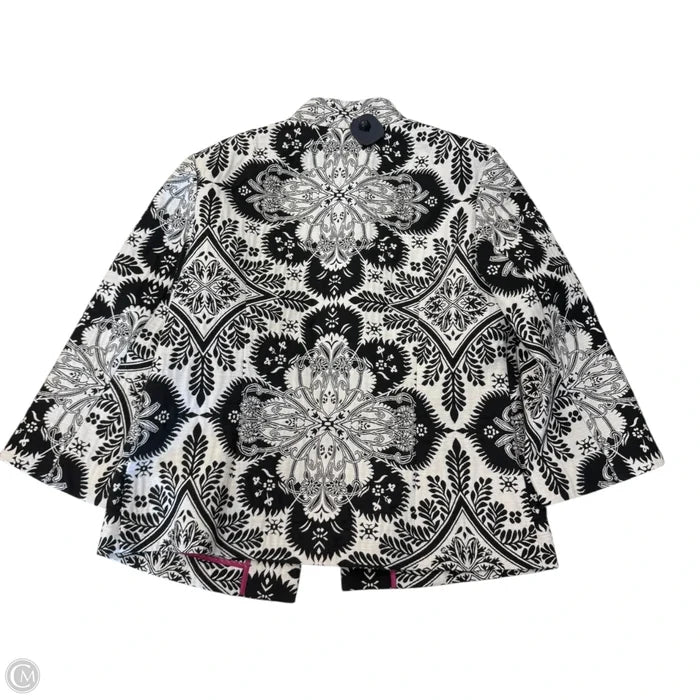 Jacket Other By Chicos In Black & White, Size: M