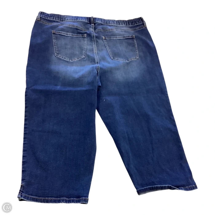 Jeans Cropped By Croft And Barrow In Blue, Size: 1x