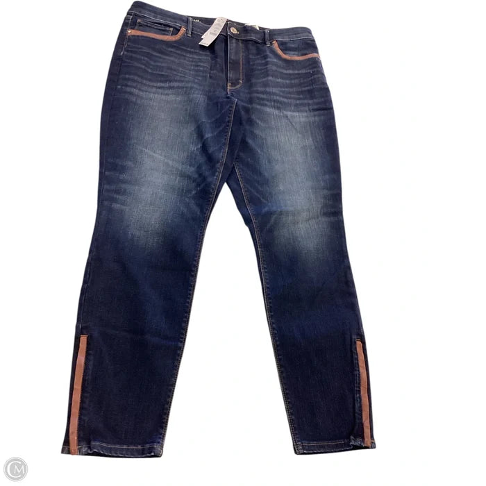 Jeans Skinny By White House Black Market In Blue Denim, Size: 16