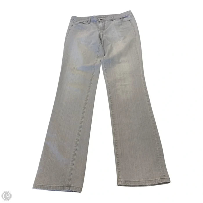Jeans Straight By Loft In Grey, Size: 14