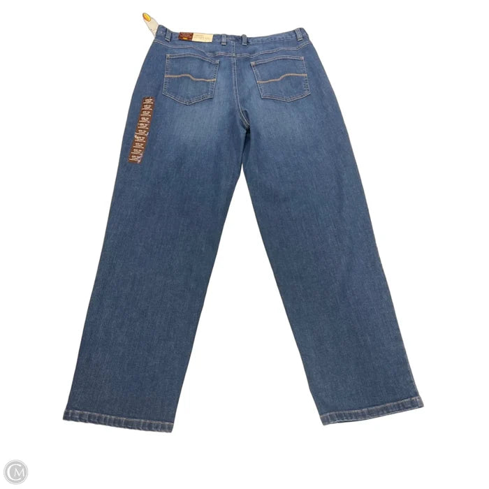 Jeans Straight By Talbots In Blue Denim, Size: 16