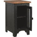 Kendell Chair Side End Table - Black/Brown