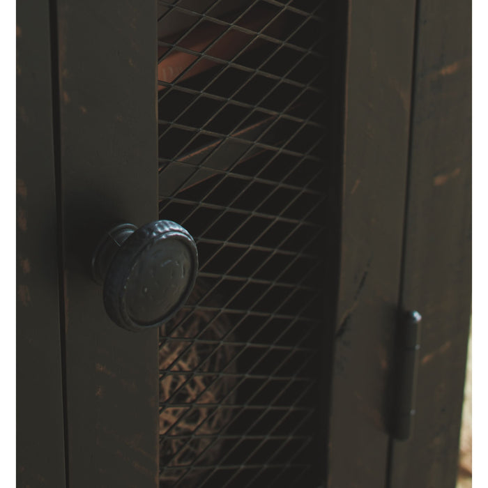 Kendell Chair Side End Table - Black/Brown