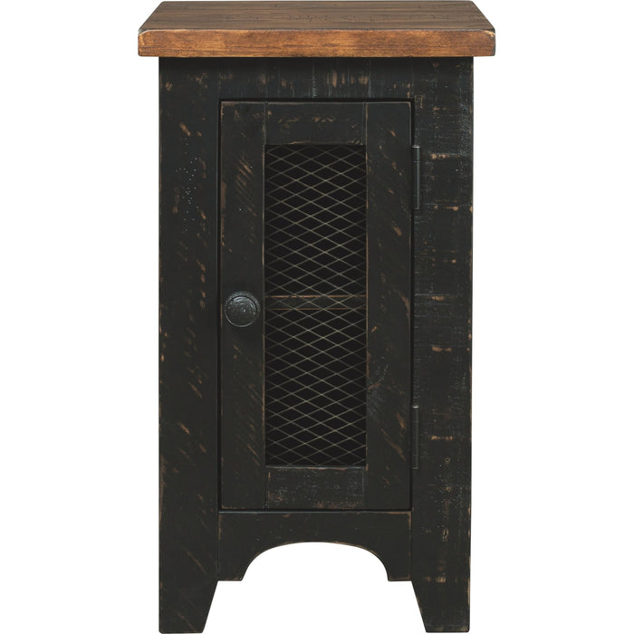 Kendell Chair Side End Table - Black/Brown