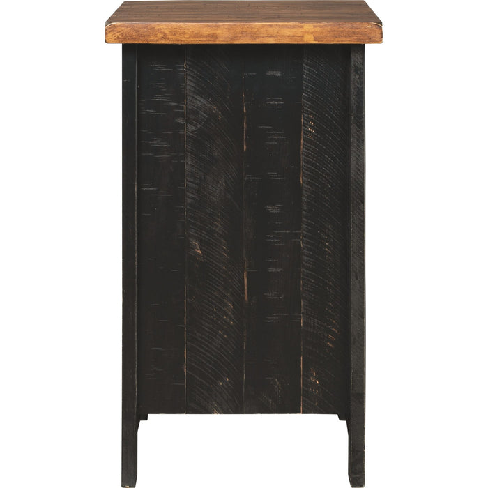 Kendell Chair Side End Table - Black/Brown