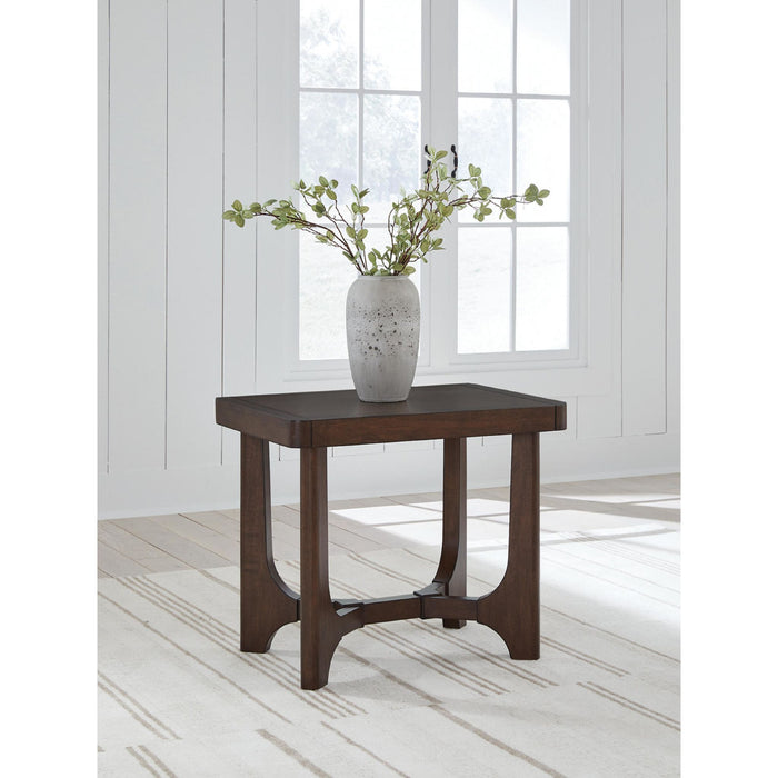Korestone End Table - Dark Brown