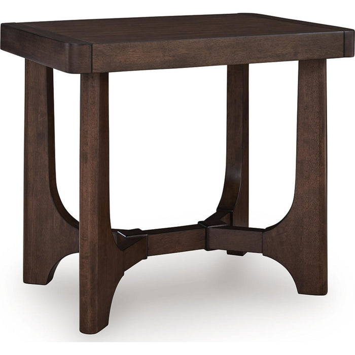 Korestone End Table - Dark Brown