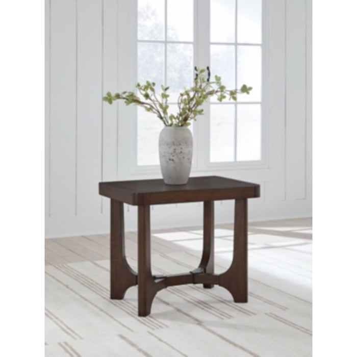 Korestone End Table - Dark Brown