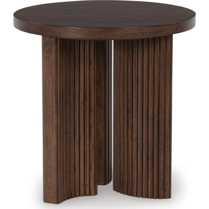 Korestone End Table - Dark Brown
