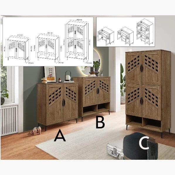 Lattice Shoe Cabinet