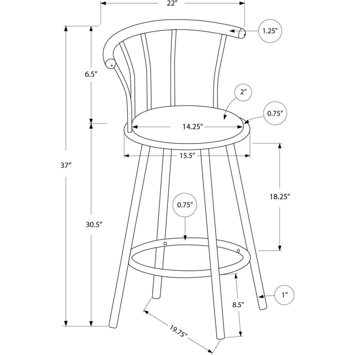 Leather Counter Height Stool