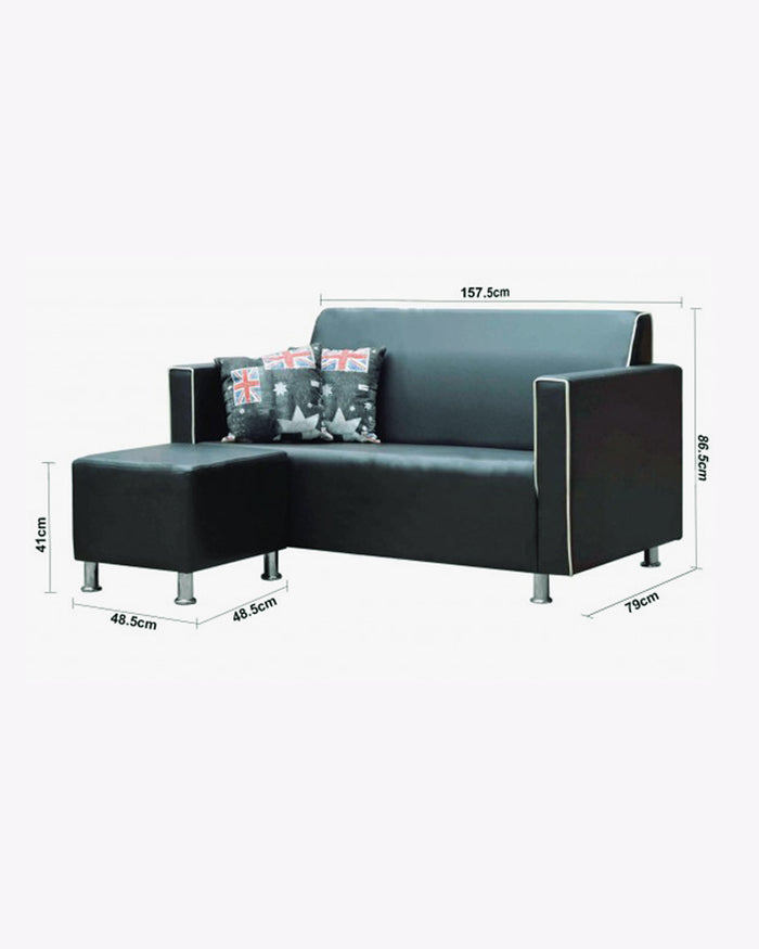 Levin Faux Leather Sofa