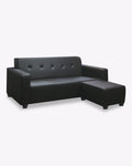 Manila Faux Leather Sofa with Ottoman