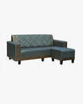 Marsel Faux Leather Sofa with Ottoman