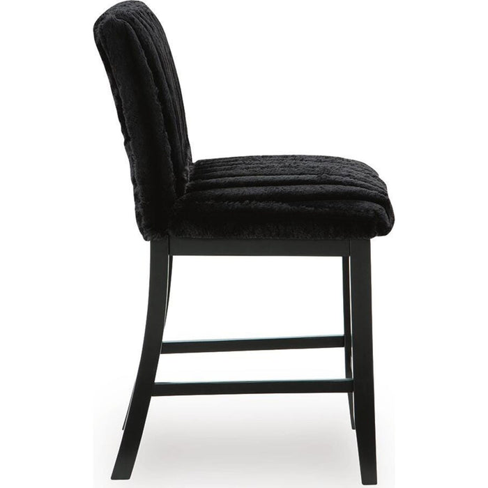 Mervannie Counter Height Stool - Gray/Black - (PCD571-124)