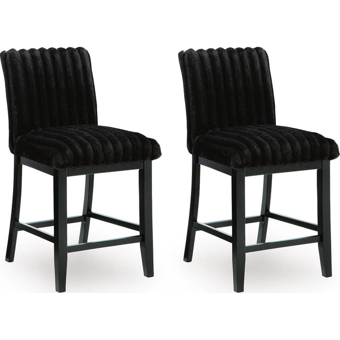Mervannie Counter Height Stool - Gray/Black - (PCD571-124)