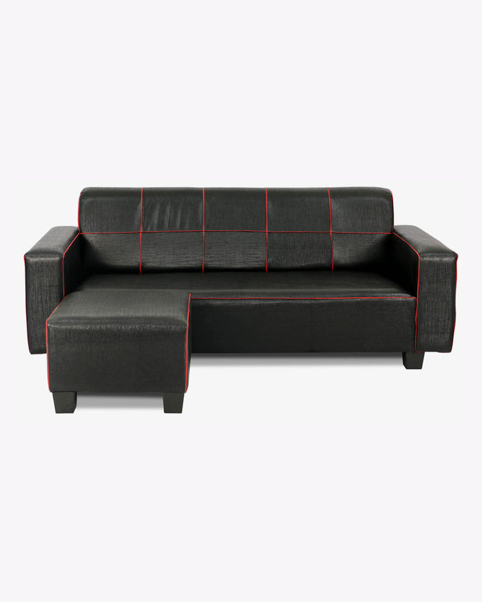 Miami Faux Leather Sofa with Ottoman