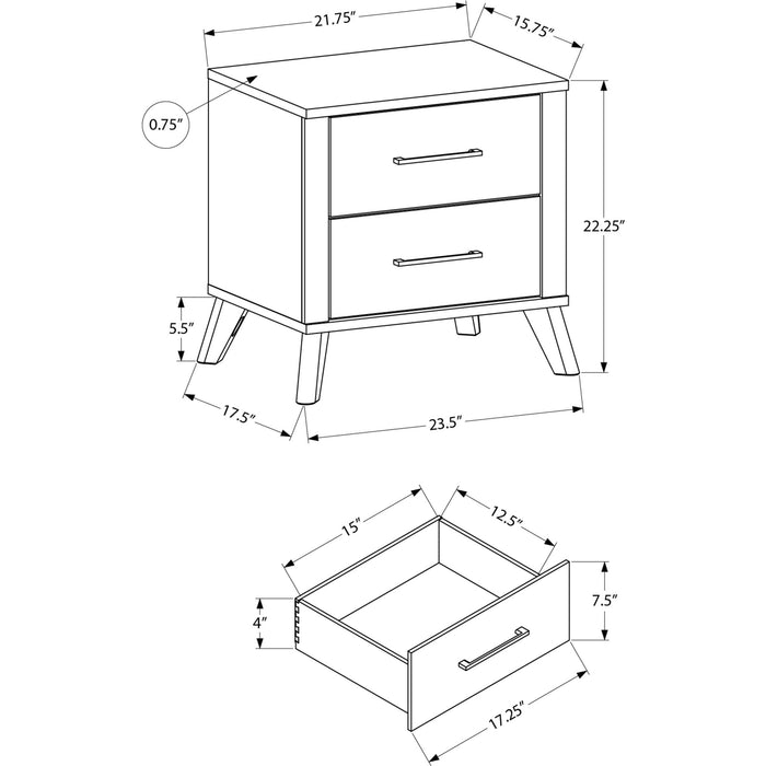 Nightstand - Grey/Black