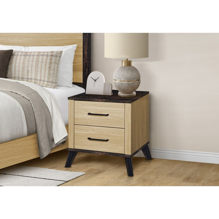 Nightstand - Oak/Black