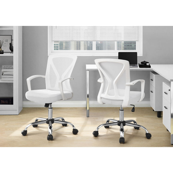 Office Chair - Chrome Base on Castors