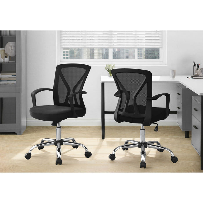 Office Chair - Chrome Base on Castors