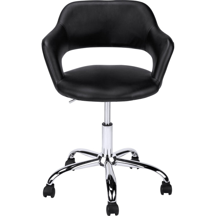 Office Chair - Chrome Metal Hydraulic Lift Base