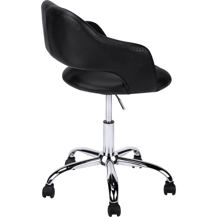Office Chair - Chrome Metal Hydraulic Lift Base